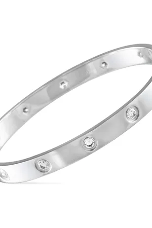 Cartier 18K white gold Love diamond bracelet