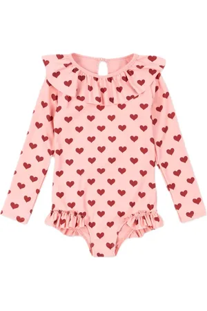 Konges Sløjd Traje de baño con corazones estampados