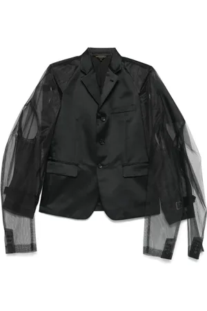 Comme des Garçons Blazer con apliques de tul