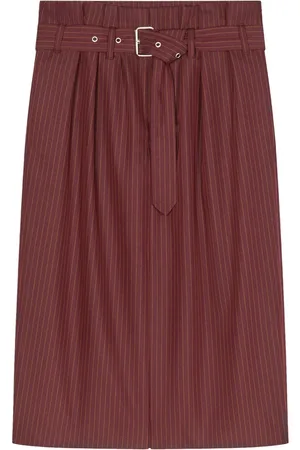 DRIES VAN NOTEN Falda midi con detalle de pliegues