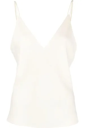 Calvin Klein Top sin mangas con cuello en V