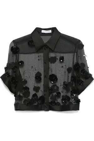 Viktor & Rolf Camisa corta bordada con lentejuelas
