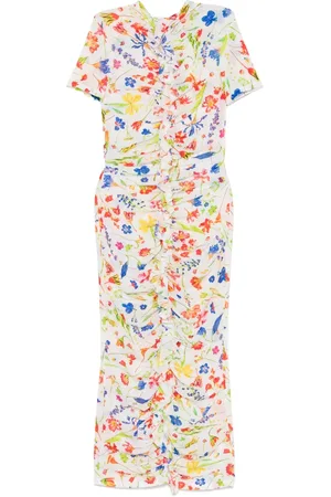 Msgm Vestido largo con estampado floral