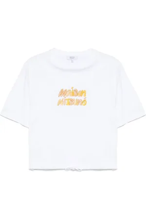 Maison Kitsuné Playera con logo bordado