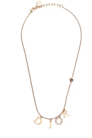 Dior 1990-2015 logo-lettering necklace
