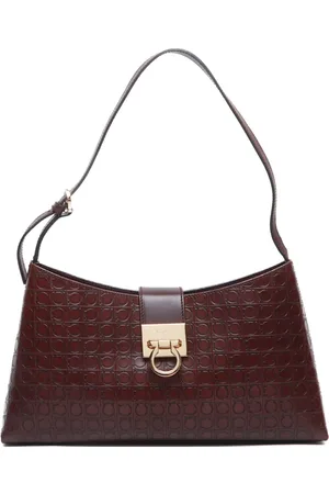Salvatore Ferragamo Bolsa de hombro Gancini en relieve 2000-2020