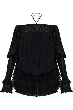 BLUMARINE Vestido de seda plisado