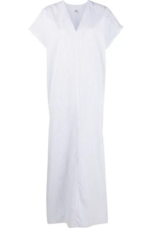 Totême Vestido recto con diseño largo y motivo de rayas