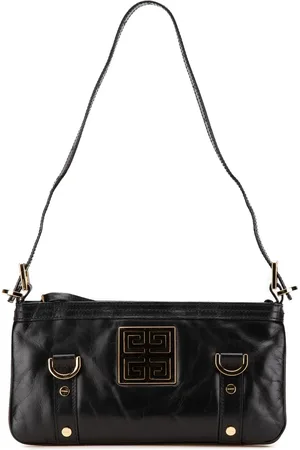 Givenchy Bolsa de hombro de piel con logo y cierre 2002
