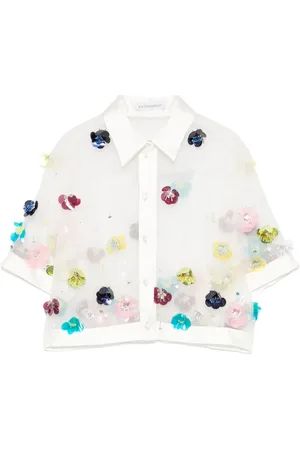 Viktor & Rolf Camisa corta bordada con lentejuelas