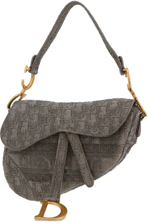 Dior Bolsa de mano Saddle Oblique mediana