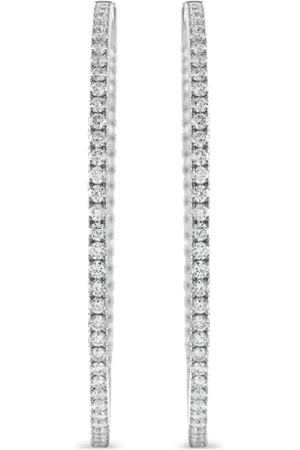 LB Exclusive Arracadas en oro blanco de 14kt con diamante
