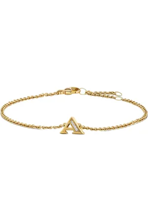 David Yurman Pulsera Petite Pavé Initial en oro amarillo de 18kt con diamante