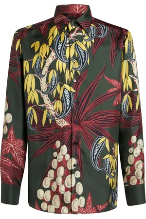 Etro Camisa de seda estampada
