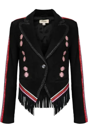 TEMPERLEY LONDON Blazer Zola de gamuza bordada