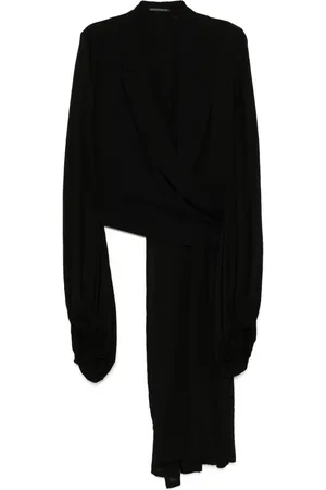 YOHJI YAMAMOTO Blazer cruzado con mangas farol