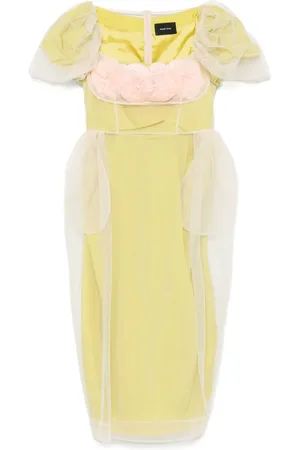 Simone Rocha Vestido midi estilo balconette