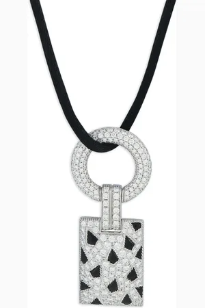 Cartier Collar Panthère de en oro blanco de 18kt con diamantes y ónix