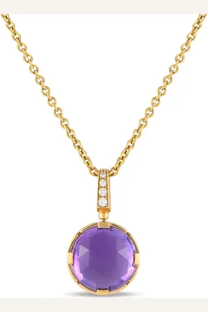 Bvlgari Collar Parentesi en oro rosa de 18kt con diamantes y amatista