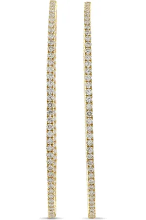 LB Exclusive Arracadas en oro amarillo de 14kt con diamante