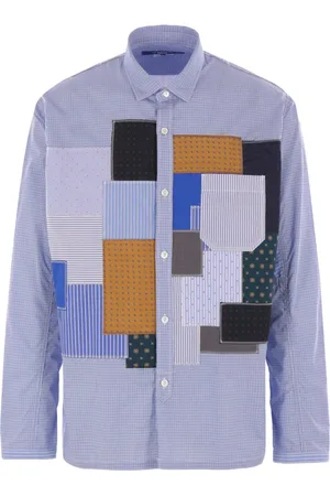 JUNYA WATANABE Camisa de popelina con diseño patchwork