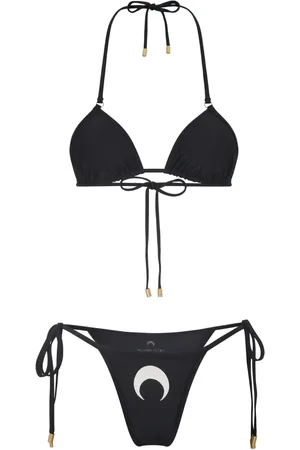 Marine Serre Bikini con motivo Crescent Moon