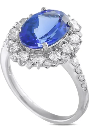 LB Exclusive Anillo en platino con diamante y tanzanita