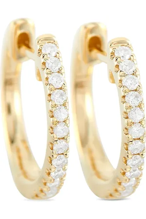 LB Exclusive Arracadas en oro amarillo de 14kt con diamante
