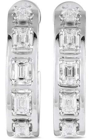 LB Exclusive Aretes en oro blanco de 18kt con diamante