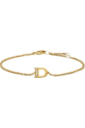 David Yurman Pulsera Petite Pavé Initial en oro amarillo de 18kt con diamante