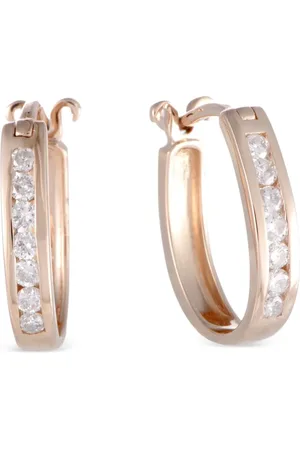 LB Exclusive Arracadas en oro rosa de 14kt con diamantes