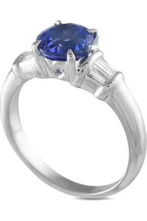 LB Exclusive Anillo en platino con diamante y tanzanita