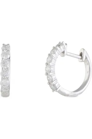 LB Exclusive 14K white gold diamond earrings