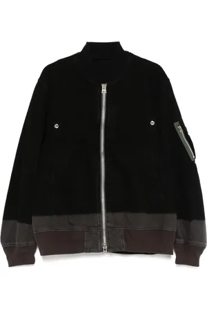 SACAI Chamarra estilo militar teñida