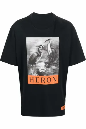 Heron Preston Playera con motivo Heron