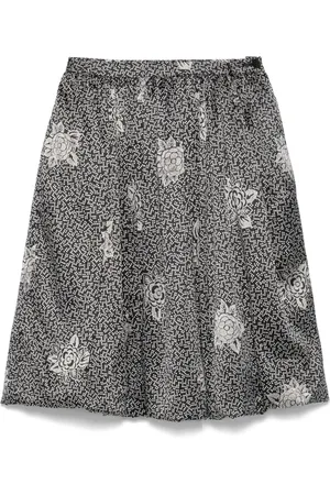 Giorgio Armani Falda corta con estampado floral 1990