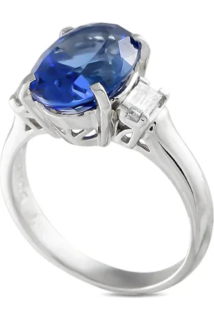 LB Exclusive Anillo en platino con diamante y tanzanita