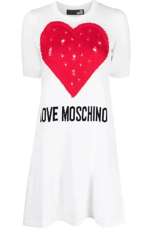 Moschino Vestido estilo playera con logo estampado