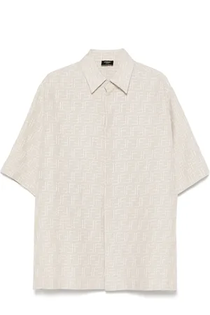 Fendi Camisa con logo FF en jacquard