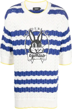 EgonLab Playera de tejido calado