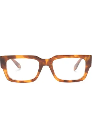 Giorgio Armani Lentes con armazón rectangular estilo carey