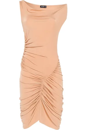 Atlein Vestido midi con diseño fruncido