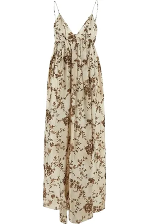 UMA WANG Vestido midi con estampado floral