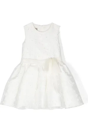 LA STUPENDERIA Vestido midi con bordado floral
