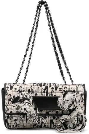 CHANEL Bolsa de hombro Silk and Lambskin Coco Mademoiselle Scarf Flap 2003-2004