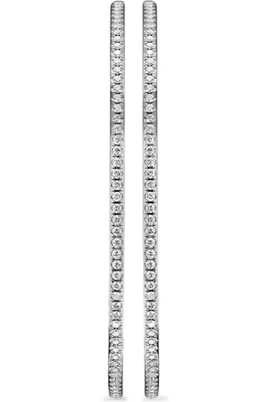 David Yurman Arracadas en plata de ley con diamante