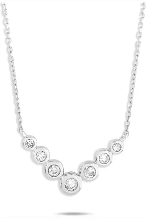 LB Exclusive 14K white gold diamond necklace