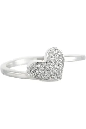 LB Exclusive Anillo Heart en oro blanco de 14kt con diamante