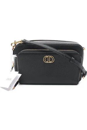 Dior Bolsa crossbody Caro Double Pouch de piel de becerro granulada 2000-2024