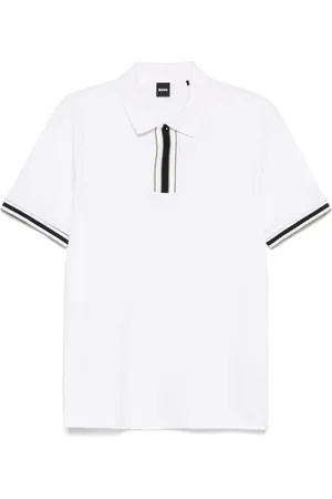 HUGO BOSS Playera tipo polo con ribete de rayas